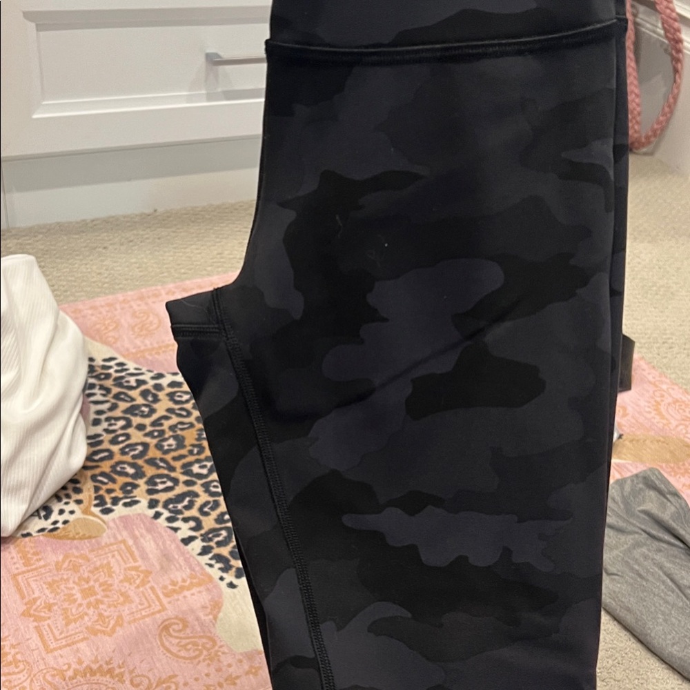 Lululemon Athletica Black Camouflage Leggings